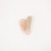 Gua Sha Heart de Cuarzo Rosa - Masajeador de cuarzo en laja