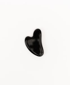 Gua Sha de Obsidiana   - Masajeador de obsidiana negra en laja